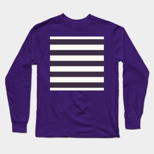 Preppy Girly Paris Chic Royal Purple White Stripes Long Sleeve T-Shirt